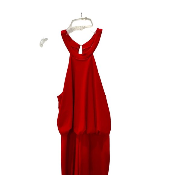 Jay Godfrey Red Anselm Halter Sleeveless Jumpsuit - Size 4 - Picture 3 of 8